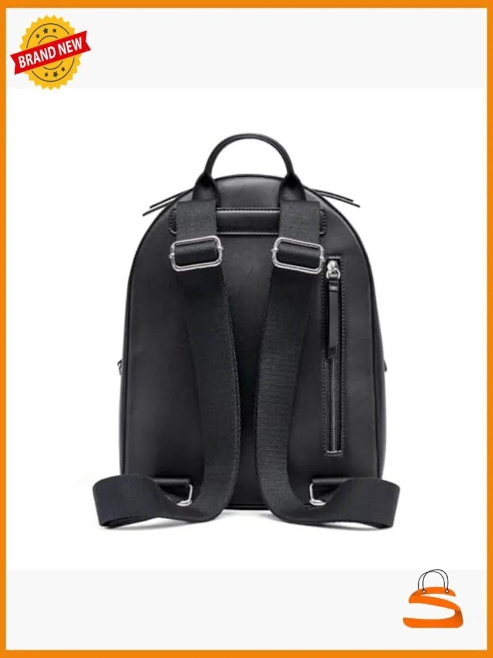 Zip Around Backpack with Vegan Leather & Multiple Pockets
